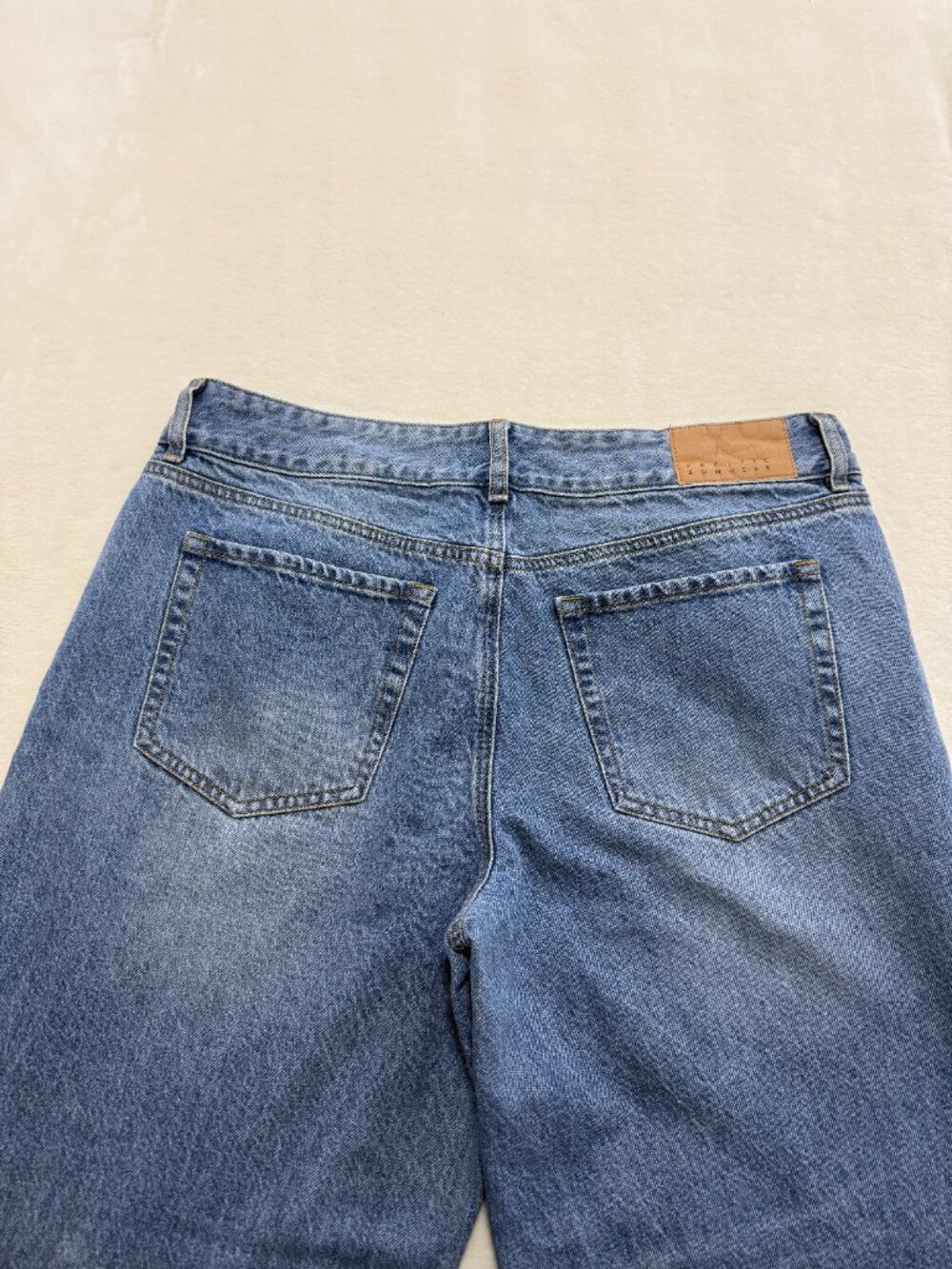 PacSun Baggy Jeans Womens 31 Blue Wide Leg 100% Cotton High Rise Y2K Denim - Picture 4 of 15